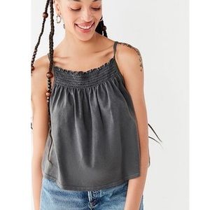 Truly Madly Deeply smocked high neck tank top